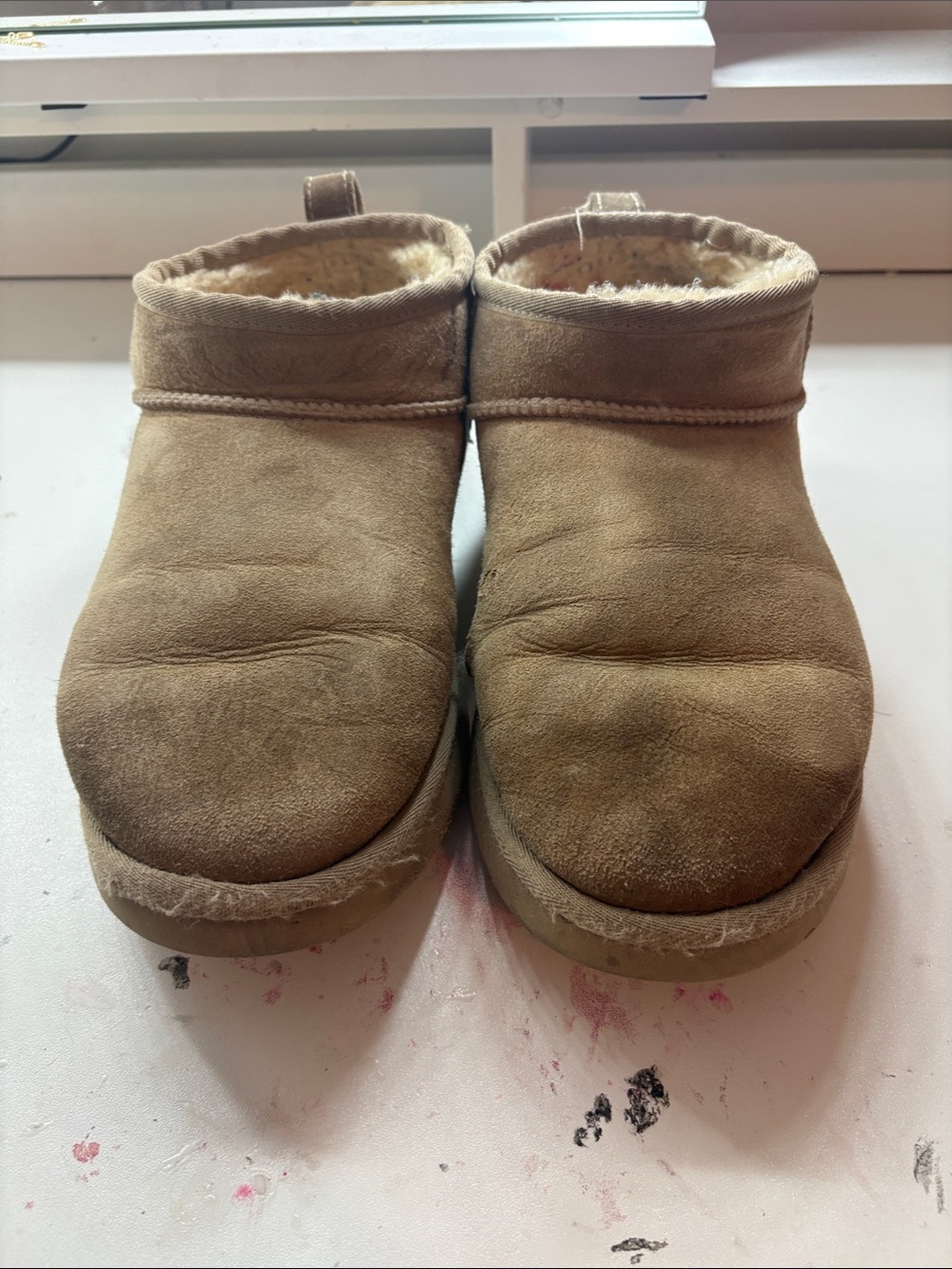 UGG Toddler Chestnut Suede Slip-On Cozy Clog